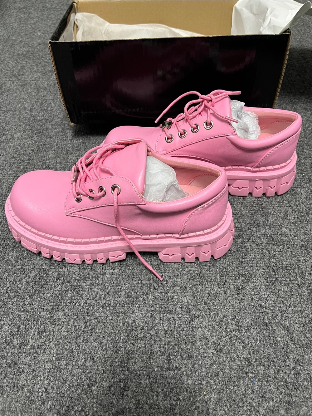 dELiA*s Pink Chunky Lace-Up Platform Boots - Picture 5 of 8